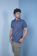 Load image into Gallery viewer, Men’s Short Sleeve Polo T-Shirt – Classic Fit Stylish Casual Wear-Navy Blue