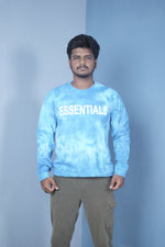 Load image into Gallery viewer, Men’s Full Sleeve Tie-Dye Sweatshirt – Essentials Printed Casual Pullover-Sky Blue