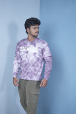 Load image into Gallery viewer, Men’s Full Sleeve Tie-Dye Sweatshirt – Essentials Printed Casual Pullover-Violet
