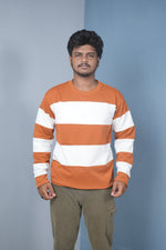 Load image into Gallery viewer, Men’s Cuttens Sweatshirt – Stylish Full Sleeve Casual Wear-Orange