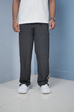 Load image into Gallery viewer, Men’s Joggers – Stylish Two Stripe Track Pants Streetwear - Black + beige stripes
