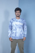 Load image into Gallery viewer, Men’s Full Sleeve Tie-Dye Sweatshirt – Essentials Printed Casual Pullover-Ink Blue