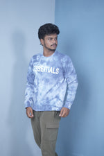 Load image into Gallery viewer, Men’s Full Sleeve Tie-Dye Sweatshirt – Essentials Printed Casual Pullover-Ink Blue