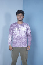 Load image into Gallery viewer, Men’s Full Sleeve Tie-Dye Sweatshirt – Essentials Printed Casual Pullover-Violet