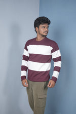 Load image into Gallery viewer, Men’s Cuttens Sweatshirt – Stylish Full Sleeve Casual Wear-Maroon