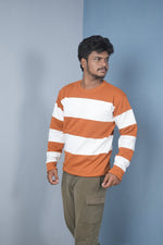 Load image into Gallery viewer, Men’s Cuttens Sweatshirt – Stylish Full Sleeve Casual Wear-Orange