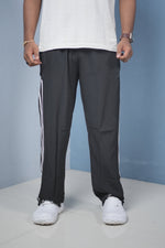 Load image into Gallery viewer, Men’s Joggers – Stylish Two Stripe Track Pants Streetwear - BLACK WITH WHITE