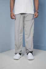 Load image into Gallery viewer, Men’s Joggers – Stylish Two Stripe Track Pants Streetwear - ASH WITH BLACK