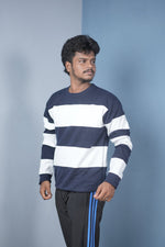 Load image into Gallery viewer, Men’s Cuttens Sweatshirt – Stylish Full Sleeve Casual Wear - Navy Blue