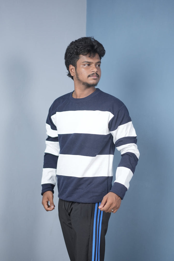 Men’s Cuttens Sweatshirt – Stylish Full Sleeve Casual Wear - Navy Blue