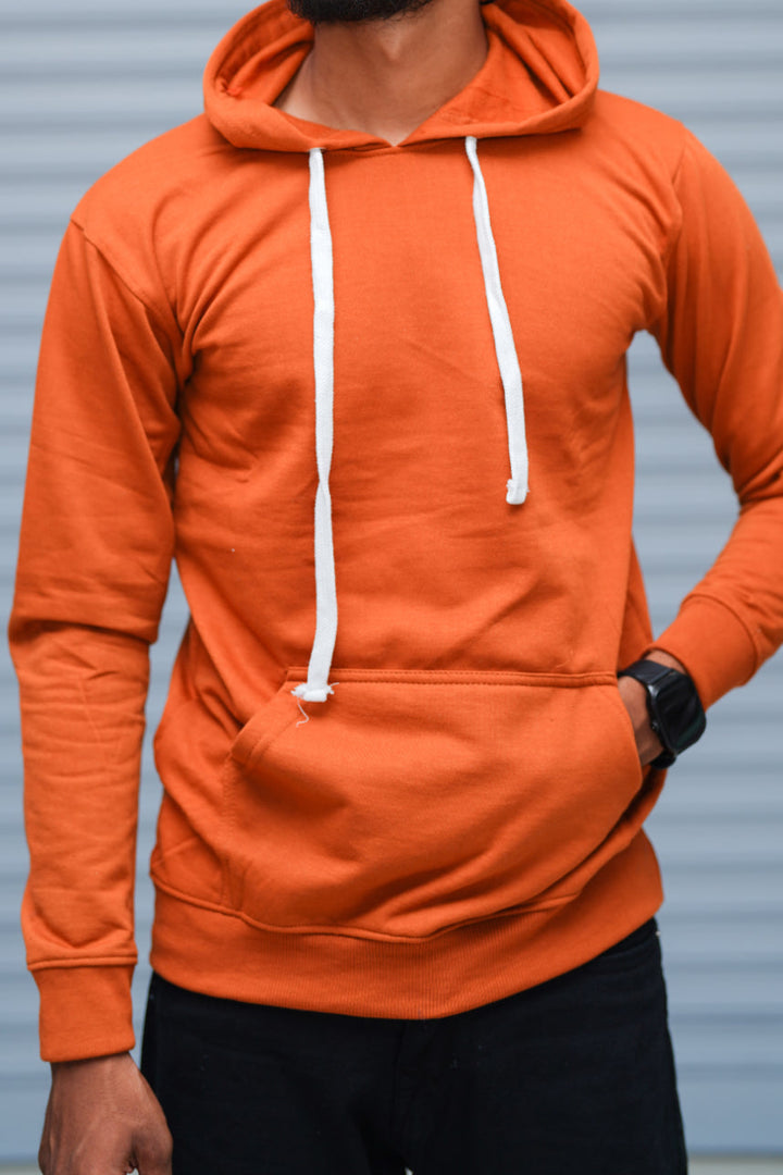 Men’s Hoodie Oversized Fit | Trending Streetwear Pullover Sweatshirt - Orange